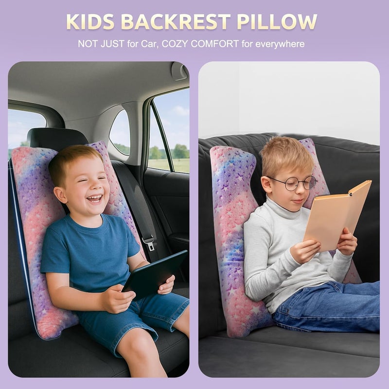 FAIORD Car Pillow for Kids, Travel Pillow with Adjustable Strap, Kids Floor Pillows Cushions for Adults and Children to Support Head and Body Road Trip Essentials (Multicolor) - Image 5